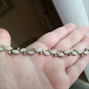 Jade & Peridot Sterling Silver Bracelet Green Blue Gemstone